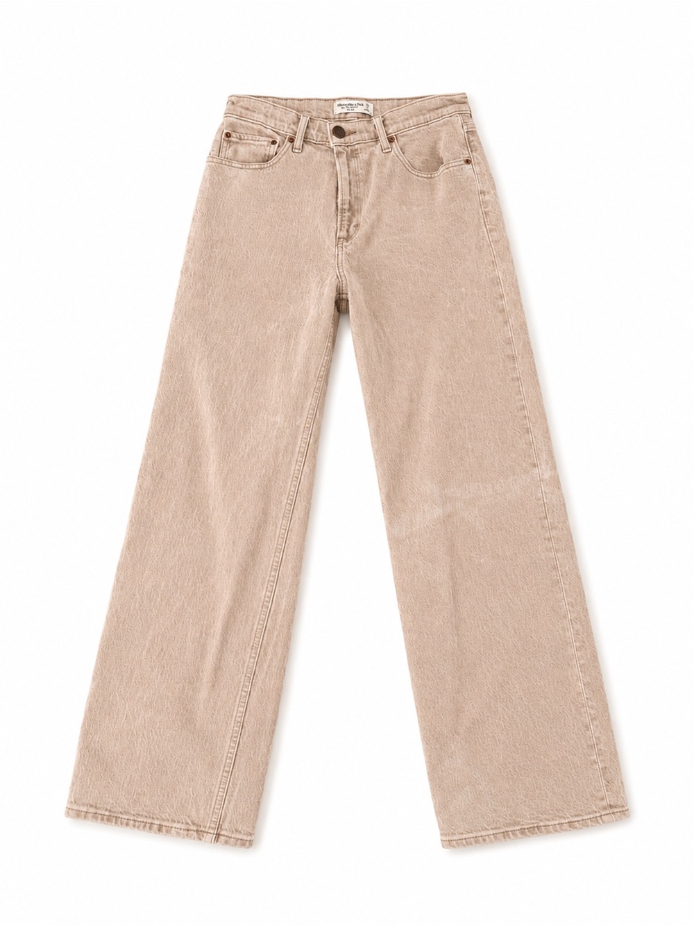 Abercrombie High-Rise Wide Leg Jeans in Oat
